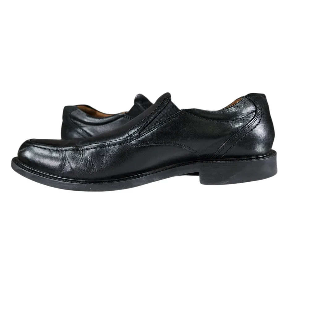 Johnston Murphy Loafer sz 9M Men Lewis Venitian Black Leather Slip On Dress Shoe